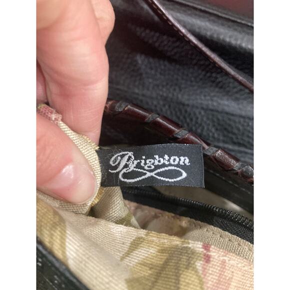 BRIGHTON D136855 MEIDUM BLACK PEBBLED LEATHER SHOULDER BAG - Picture 12 of 12